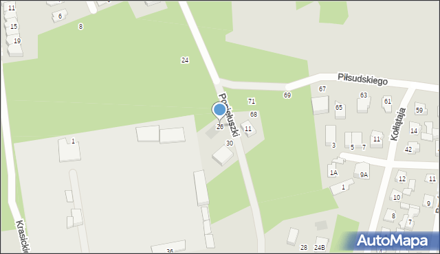 Karczew, Popiełuszki Jerzego, bł. ks., 26, mapa Karczew