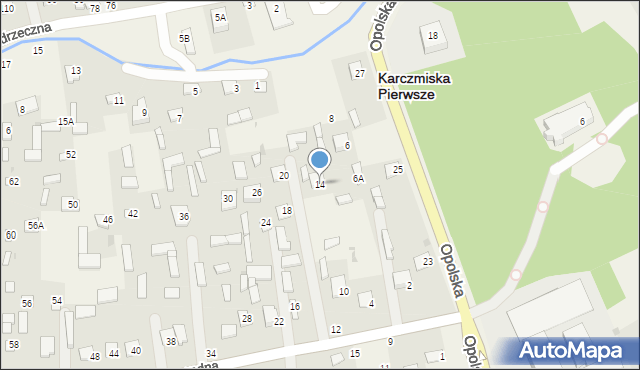 Karczmiska Pierwsze, Pogodna, 14, mapa Karczmiska Pierwsze