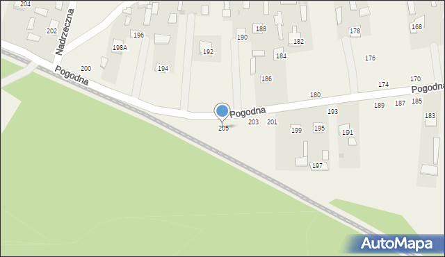 Karczmiska Pierwsze, Pogodna, 205, mapa Karczmiska Pierwsze