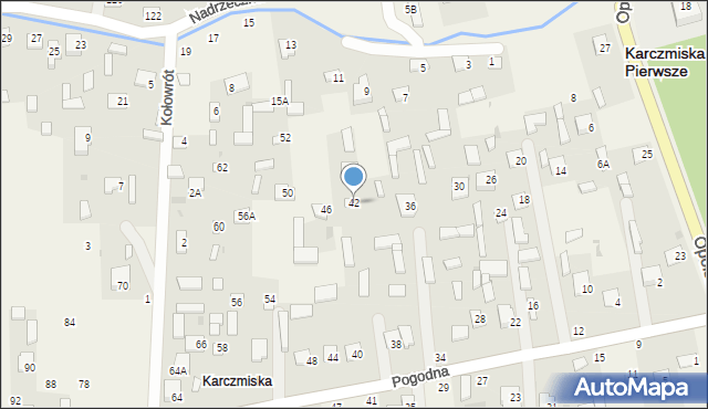 Karczmiska Pierwsze, Pogodna, 42, mapa Karczmiska Pierwsze
