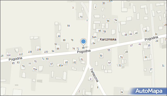 Karczmiska Pierwsze, Pogodna, 68, mapa Karczmiska Pierwsze