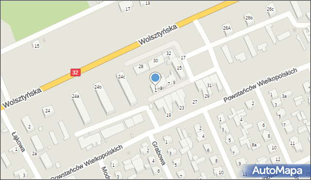 Kargowa, Powstańców Wielkopolskich, 1, mapa Kargowa