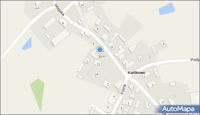 Karlikowo, Podjazdowa, 23, mapa Karlikowo