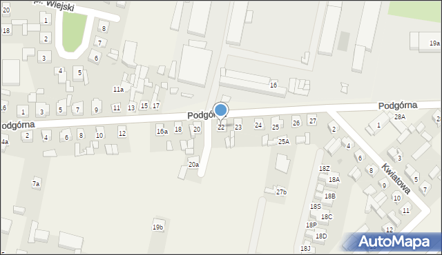 Karpicko, Podgórna, 22, mapa Karpicko