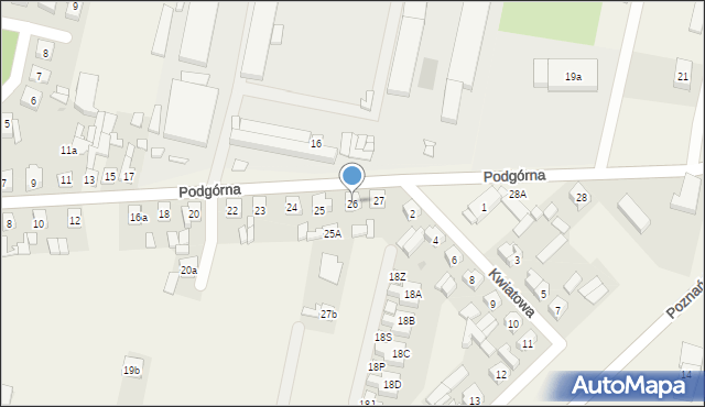 Karpicko, Podgórna, 26, mapa Karpicko