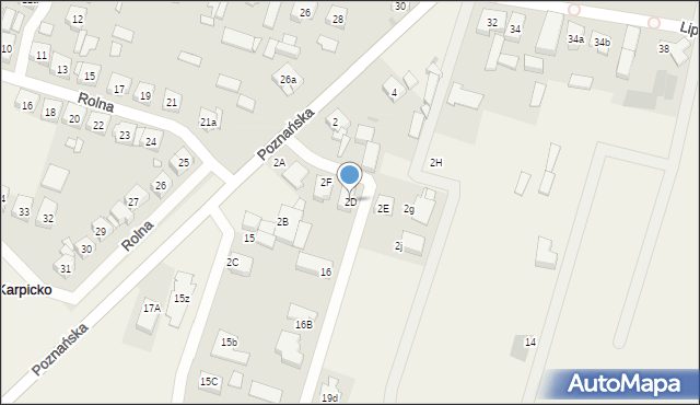 Karpicko, Poznańska, 2D, mapa Karpicko