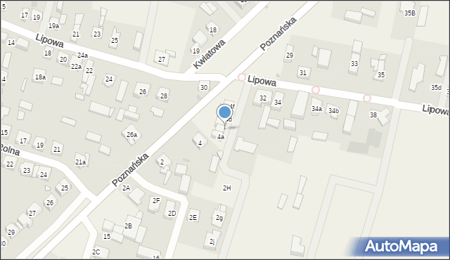 Karpicko, Poznańska, 4b, mapa Karpicko