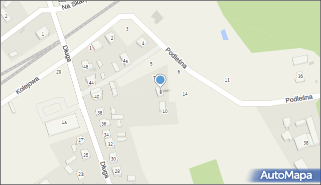 Karsin, Podleśna, 8, mapa Karsin