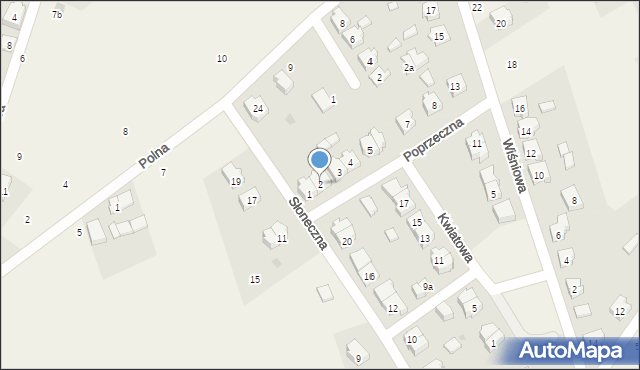 Karsin, Poprzeczna, 2, mapa Karsin