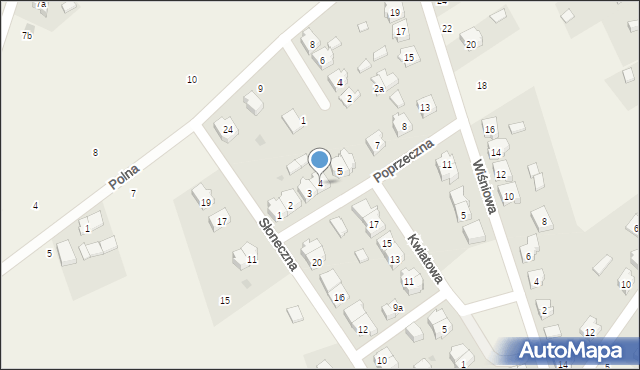 Karsin, Poprzeczna, 4, mapa Karsin