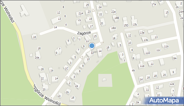 Kartuzy, Podgórna, 12, mapa Kartuzy