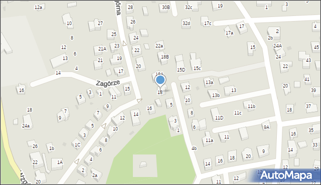 Kartuzy, Podgórna, 18, mapa Kartuzy