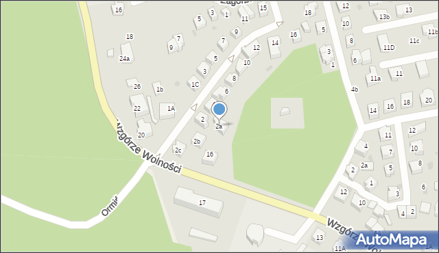 Kartuzy, Podgórna, 2a, mapa Kartuzy