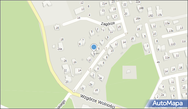 Kartuzy, Podgórna, 3, mapa Kartuzy