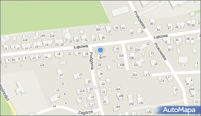 Kartuzy, Podgórna, 30, mapa Kartuzy