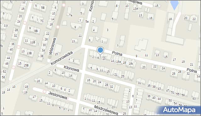 Karwiany, Polna, 8, mapa Karwiany