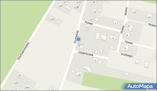 Kaski, Podleśna, 12, mapa Kaski