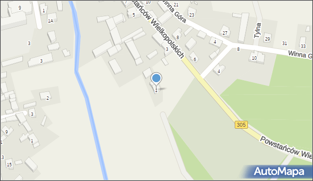 Kaszczor, Powstańców Wielkopolskich, 1, mapa Kaszczor
