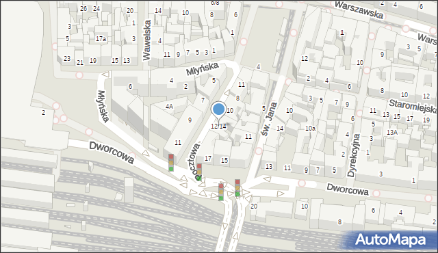 Katowice, Pocztowa, 12/14, mapa Katowic