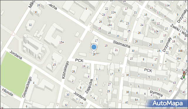 Katowice, Polskiego Czerwonego Krzyża, 16, mapa Katowic