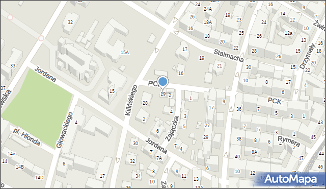Katowice, Polskiego Czerwonego Krzyża, 19, mapa Katowic