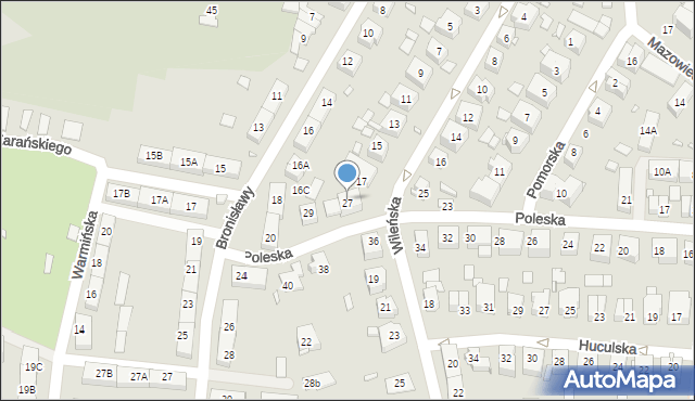 Katowice, Poleska, 127, mapa Katowic