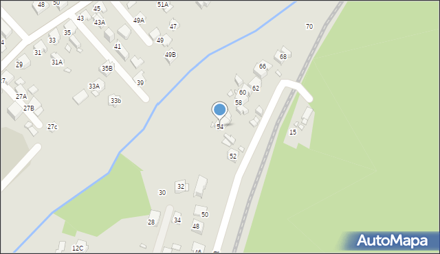 Katowice, Podleśna, 54, mapa Katowic