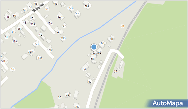 Katowice, Podleśna, 60, mapa Katowic