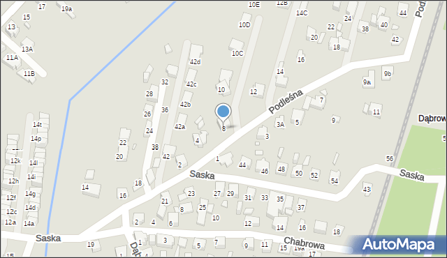 Katowice, Podleśna, 8, mapa Katowic
