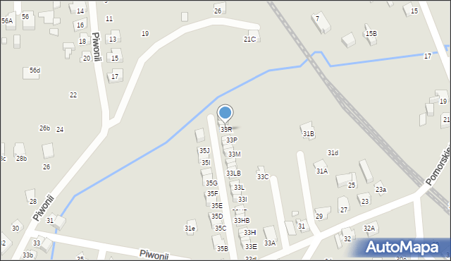Katowice, Pomorskiego Rafała, 33R, mapa Katowic