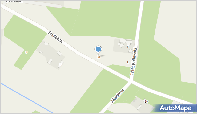 Kąty, Podleśna, 1d, mapa Kąty