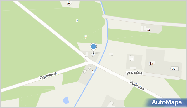 Kąty, Podleśna, 5, mapa Kąty