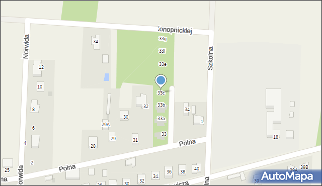 Kazimierz, Polna, 33c, mapa Kazimierz