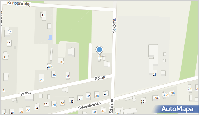 Kazimierz, Polna, 34, mapa Kazimierz