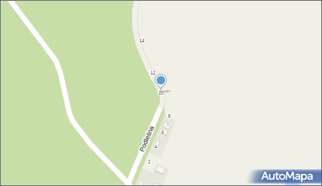 Kazuń Polski, Podleśna, 10, mapa Kazuń Polski