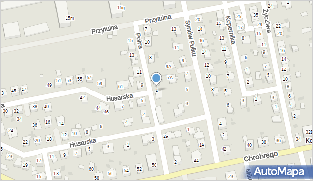 Kędzierzyn-Koźle, Polna, 4, mapa Kędzierzyna-Koźle