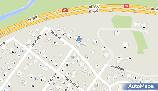 Kędzierzyn-Koźle, Północna, 4, mapa Kędzierzyna-Koźle