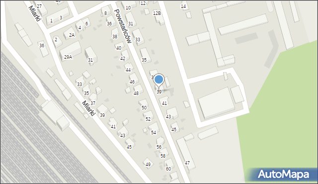 Kędzierzyn-Koźle, Powstańców, 39, mapa Kędzierzyna-Koźle