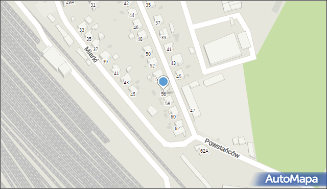 Kędzierzyn-Koźle, Powstańców, 56, mapa Kędzierzyna-Koźle