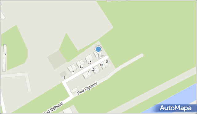 Kędzierzyn-Koźle, Pod Dębami, 19, mapa Kędzierzyna-Koźle