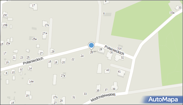 Kędzierzyn-Koźle, Połanieckich, 26, mapa Kędzierzyna-Koźle