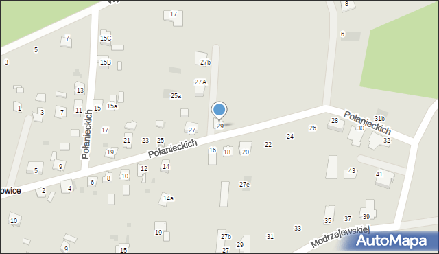 Kędzierzyn-Koźle, Połanieckich, 29, mapa Kędzierzyna-Koźle