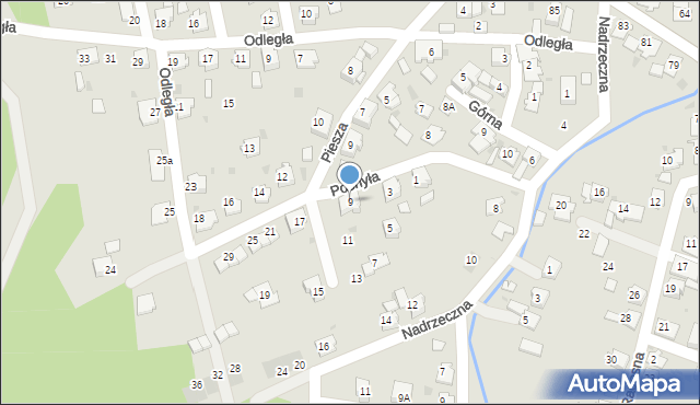 Kędzierzyn-Koźle, Pochyła, 9, mapa Kędzierzyna-Koźle