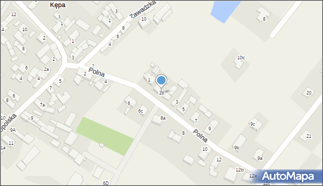 Kępa, Polna, 1b, mapa Kępa