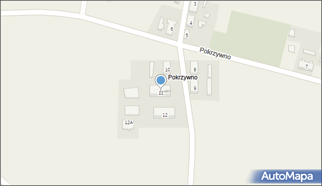 Kępa, Pokrzywno, 11, mapa Kępa