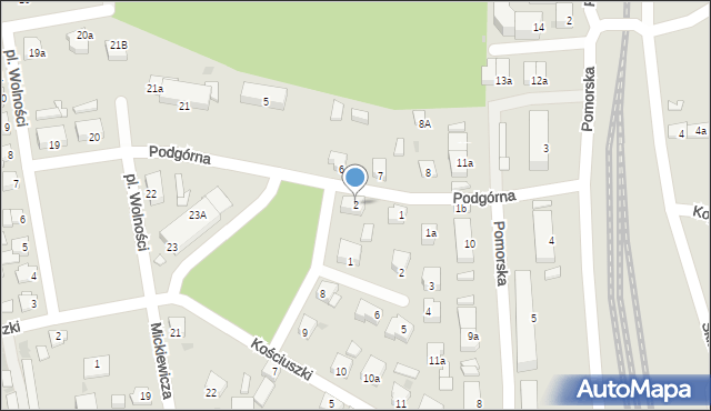 Kępice, Podgórna, 2, mapa Kępice