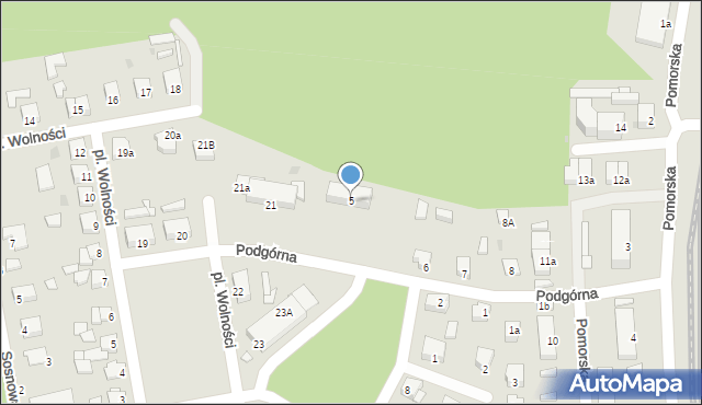 Kępice, Podgórna, 5, mapa Kępice