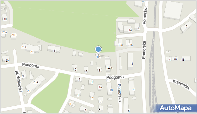 Kępice, Podgórna, 8A, mapa Kępice