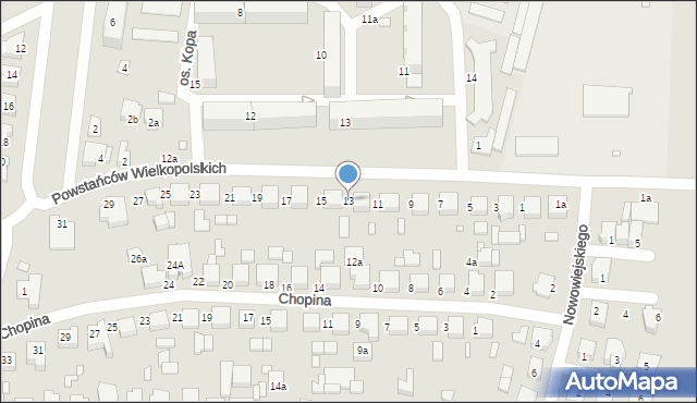 Kępno, Powstańców Wielkopolskich, 13, mapa Kępno