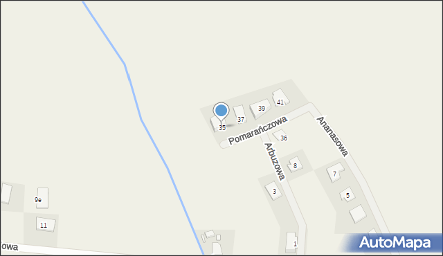 Kiączyn, Pomarańczowa, 35, mapa Kiączyn